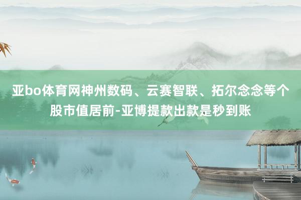 亚bo体育网神州数码、云赛智联、拓尔念念等个股市值居前-亚博提款出款是秒到账